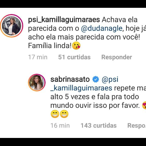 Sabrina Sato faz pedido inusitado a seguidora