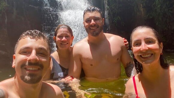 Marília Mendonça mostra banho de cachoeira com o namorado, Murilo Huff. Veja!