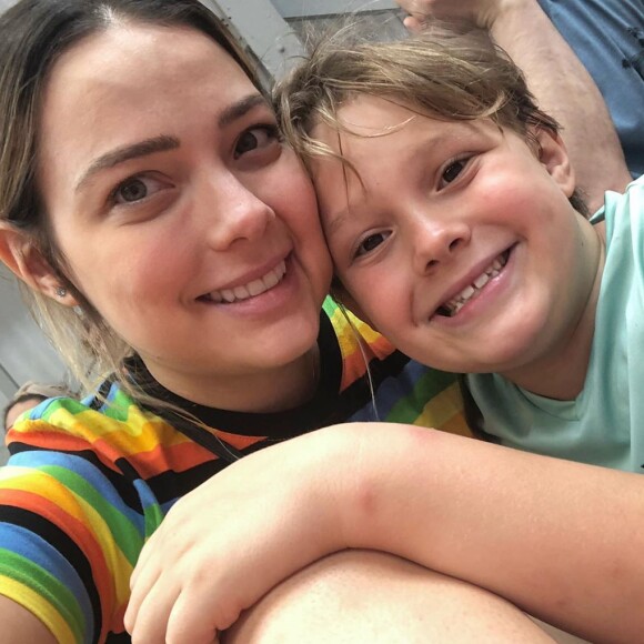 Carol Dantas explica motivo do filho, Davi Lucca, fazer treino funcional