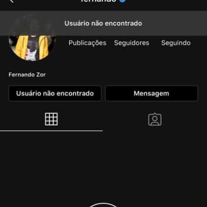 Veja perfil deletado de Fernando Zor!
