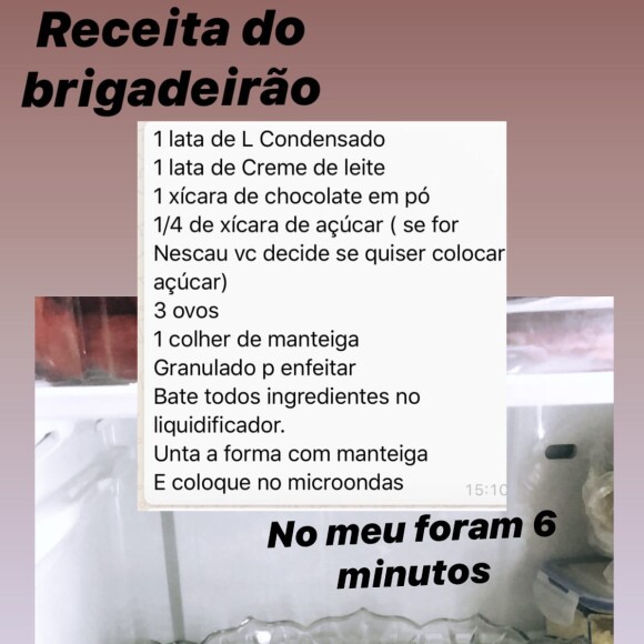 Fernanda Paes Leme passou a receita do seu brigadeiro de família