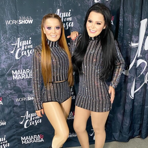 Maraisa e a irmã, Maiara, participaram de live no programa 'É de Casa'