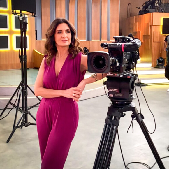 Fátima Bernardes elogiou William Bonner no 'Conversa com Bial'