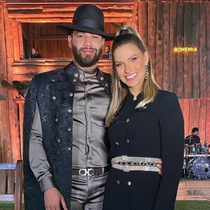 Andressa Suita falou sobre as conquistas do marido, Gusttavo Lima, em vídeo com Thais Fersoza