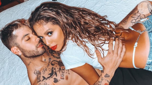 Anitta admite 'raiva' do namorado, Gui Araújo, após revelação amorosa. Veja vídeo postado por ele nesta segunda-feira, dia 06 de julho de 2020