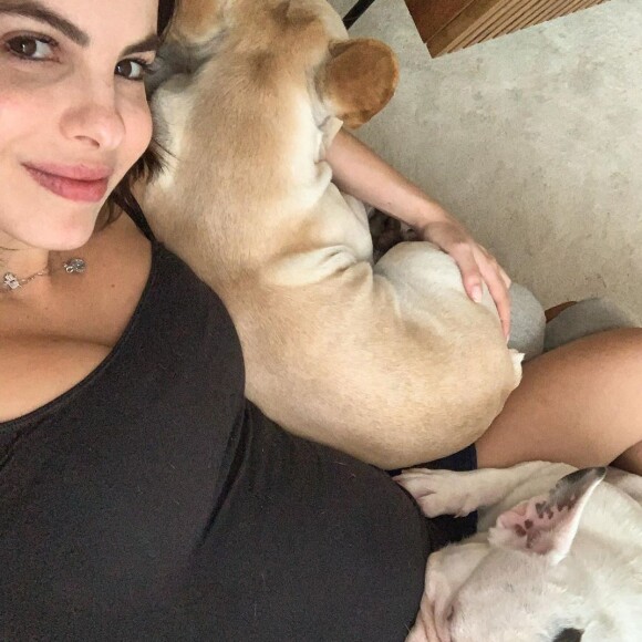 Sthefany Brito tem dois pets: os buldogues franceses London e Montalcino