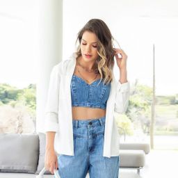Trendy e atemporal: jeans é queridinho de Andressa Suita