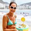 Fernanda Venturini ganhou bolo cujo tema foi Vitamina D ao fazer 50 anos
