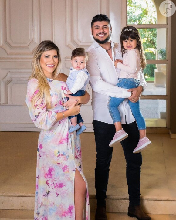 O sertanejo Cristiano e Paula Vaccari são pais de Cristiano Júnior e Pietra, de 3 anos