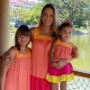 Filhas de Ticiane Pinheiro, Rafaella Justus e Manuella combinam looks com a mãe