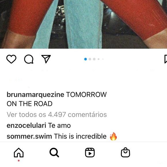Bruna Marquezine ganha 'te amo' de Enzo Celulari em nova foto