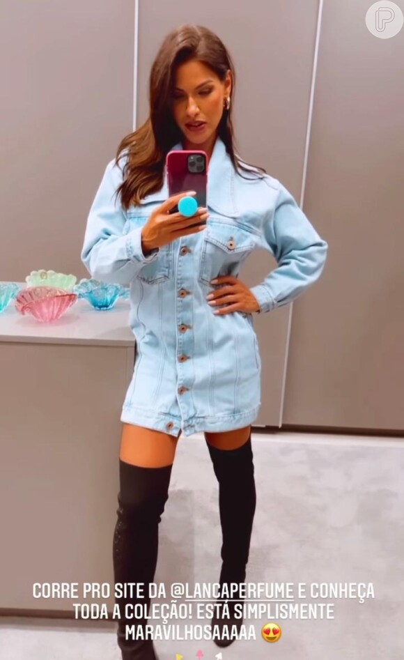Andressa Suita exibe look trend com jaqueta de R$ 1.223,00