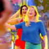 Leticia Spiller samba no 'Esquenta', bate cabelo com drag queens e é elogiada em rede social: 'Roubou a beleza do mundo'
