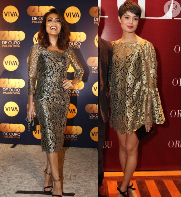 Juliana Paes escolhe vestido Dolce & Gabanna com modelo parecido ao que Sophie Charlotte usou na festa de 'O Rebu'