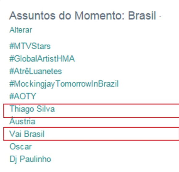 Thiago Silva foi o sexto assunto mais comentado do Twitter durante o amistoso da Seleção Brasileira contra a Áustria