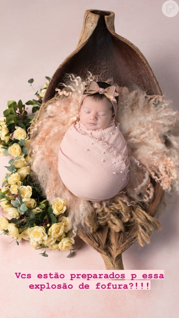 Virgínia Fonseca dividiu fotos do ensaio newborn de Maria Alice
