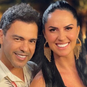 Graciele Lacerda e Zezé Di Camargo ficaram noivos no Dia dos Namorados