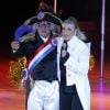 Xuxa se apresentou no musical 'Chacrinha, o Musical', no Rio, ao lado de Stepan Nercessian, na última quarta-feira, 19 de novembro de 2014