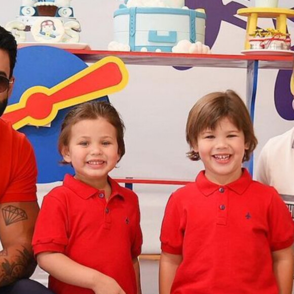 Gusttavo Lima, Andressa Suita e filhos do casal são vistos juntos em Brasília. Veja foto!