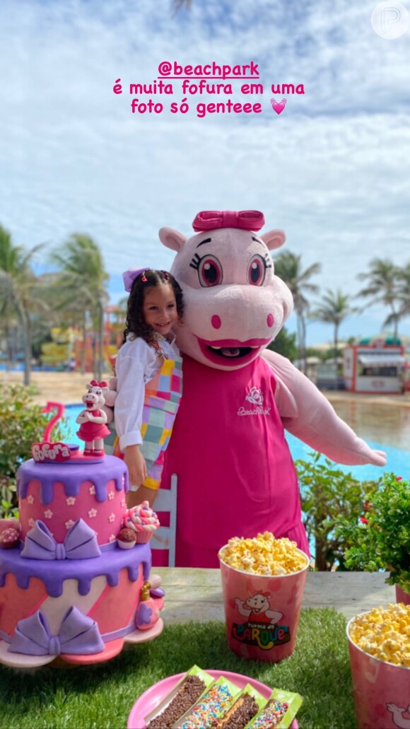 Veja vídeo e decoração de aniversário de 7 anos da filha de Wesley Safadão com Thyane Dantas em parque aquático em Fortaleza (CE)