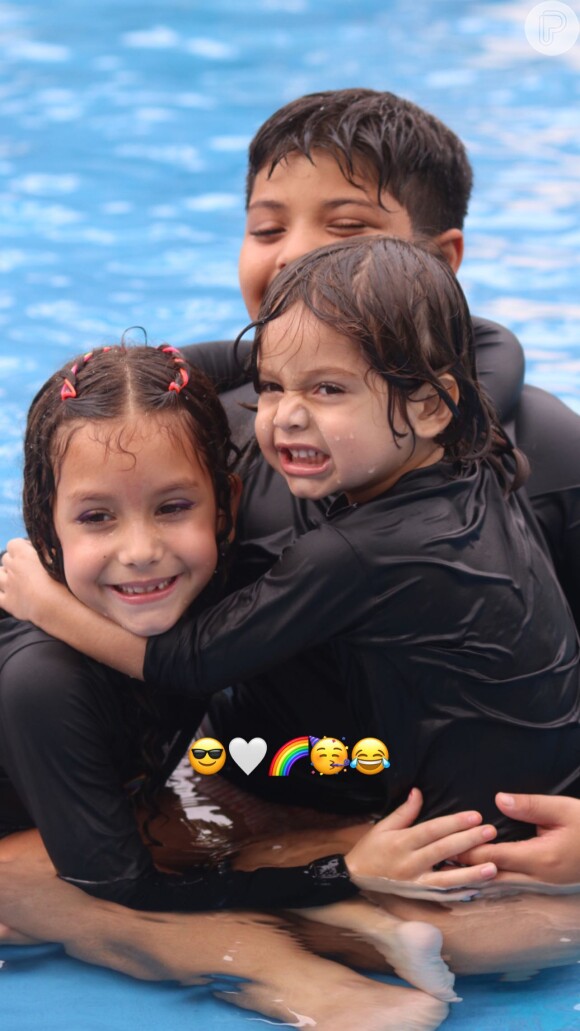 Filhos de Wesley Safadão celebram aniversário de 7 anos de Ysis em parque aquático em Fortaleza (CE)
