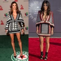 Alessandra Ambrosio usa o mesmo vestido Balmain que Kim Kardashian em evento