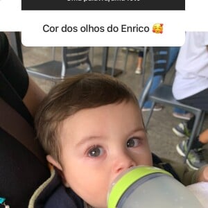 Sthefany Brito compara olho do filho, Antonio Enrico, com o irmão Kayky Brito: 'Até isso né?'