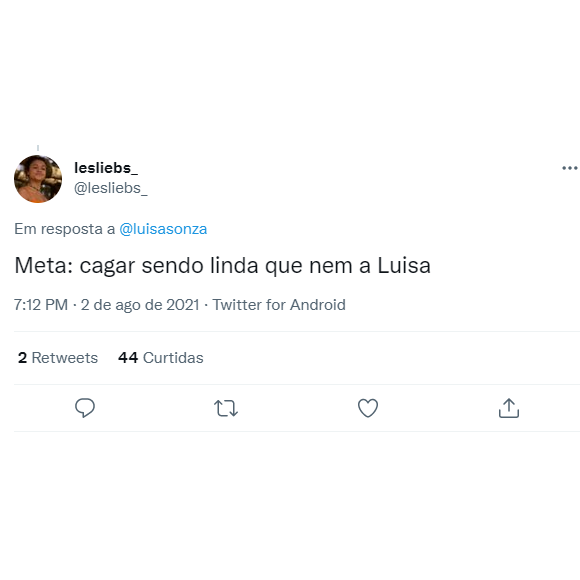 Luísa Sonza é elogiada após postar foto sentada no vaso