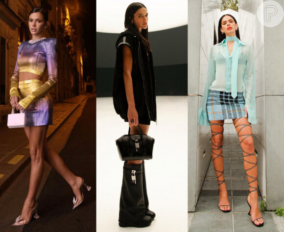 Moda de Bruna Marquezine em Paris teve calçados cheios de personalidade