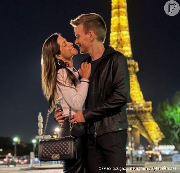 Thais Fersoza e Michel Teló celebram 7 anos de casamento em Paris, França