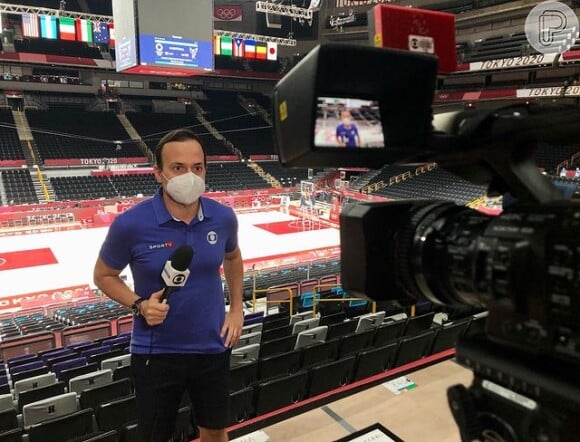 Tiago Medeiros ganhou maior notoriedade na covertura da Globo das Olimpíadas de Tóquio