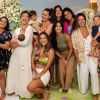 Lorena Improta mostrou a família reunida para a festa de um mês da filha