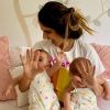 Filhas gêmeas de Marcella Fogaça pararam de mamar com quase 6 meses