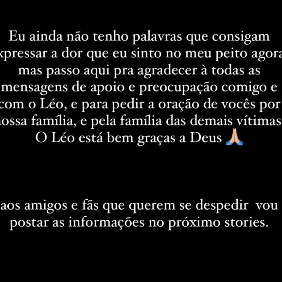 Morte de Marília Mendonça: Murilo Huff agradeceu apoio após tragédia