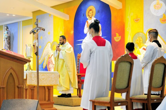 A missa foi celebrada pelo padre Marcos Rogério, na Paróquia Nossa Senhora da Assunção