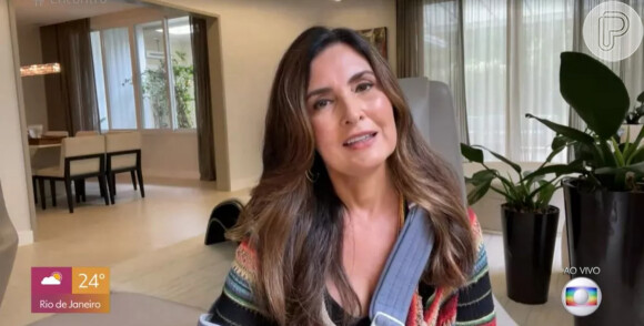 Fátima Bernardes brincou sobre cuidar com o ombro em dia de sol: 'Tudo fica melhor'