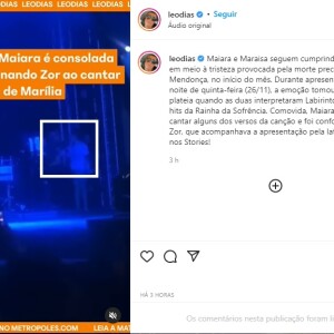 Leo Dias divulga vídeo de momento em que Maiara é amparada por Fernando Zor em show