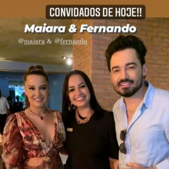 Maiara e Fernando Zor participaram de um casamento na semana passada