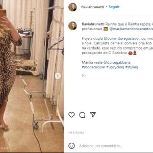 Flavia Brunetti conta curiosidade sobre look usado por Marília Mendonça