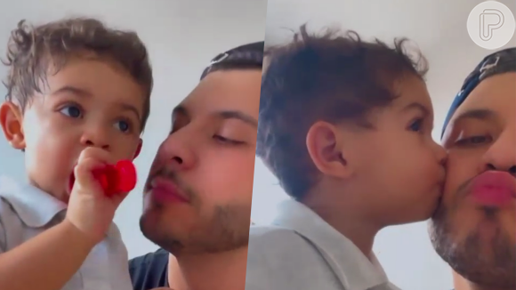 Murilo Huff publicou novo vídeo ao lado de Leo, filho que teve com Marília Mendonça