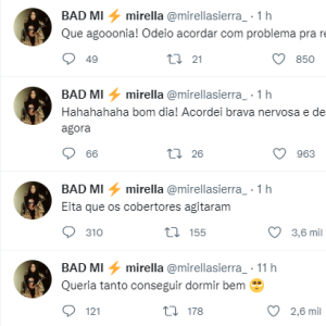 Mirella comenta que acordou vendo Sthe e Dynho agitando edredom