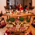 Gêmeas de Gugu Liberato escolheram o Natal como tema de festa de 18 anos