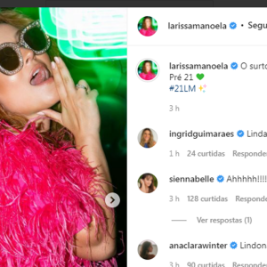 Larissa Manoela descreveu festa secreta como 'o surto do final de semana'