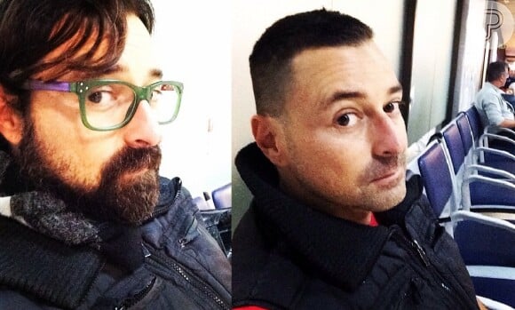 Emílio Orciollo Netto tirou a barba e cortou os cabelos com máquina para personagem do longa 'Por trás do Céu', em maio 