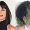 Katy Perry coloriu os cabelos de verde no mês de abril