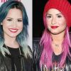 Foi só o novo ano entrar para Demi Lovato começar as mudanças no visual. No início de janeiro a cantora pintou as pontas dos cabelos de rosa
