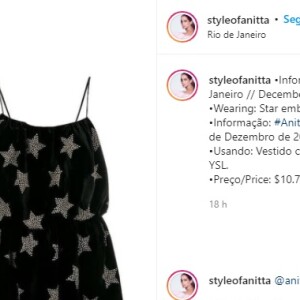 Descoberta foi feita pelo perfil no Instagram 'Style of Anitta'
