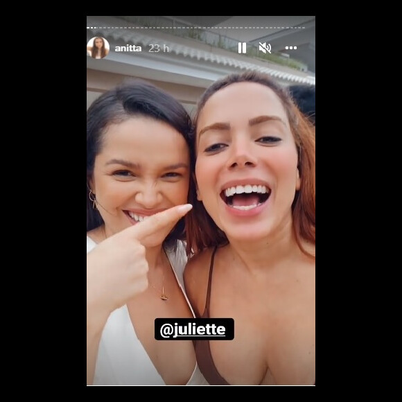 Durante a semana, Anitta fez uma festa da firma ao lado de Juliette