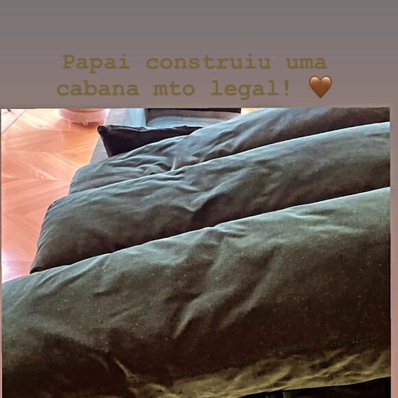 Filhos de Paulo Gustavo e Thales Bretas brincam em 'cabana' construída pelo pai