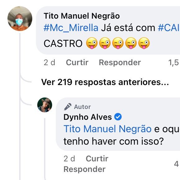 Dynho Alves ficou irritado após internauta trazer à tona suposto affair de Mirella e Caio Castro